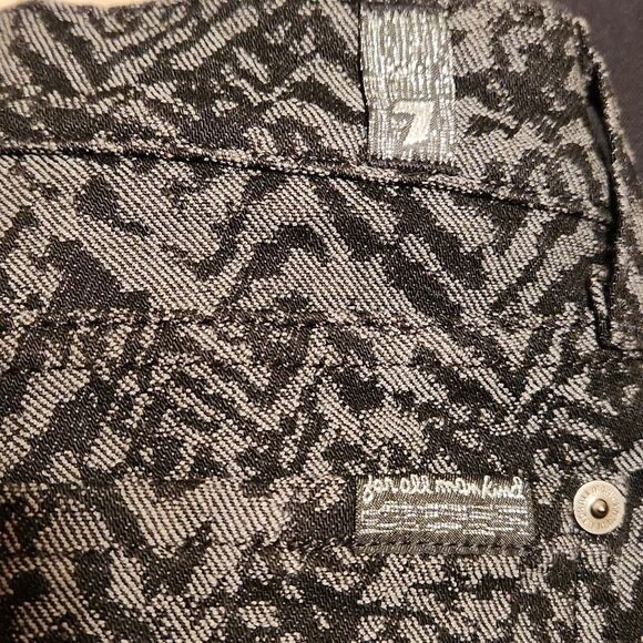 7 For All Mankind Women's Black & Gray Zebra Print Skinny Jeans Size 28 US 6 - Picture 7 of 10